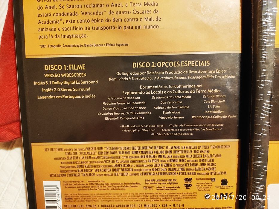 [selados] DVD Filmes Trilogia do Senhor dos anéis