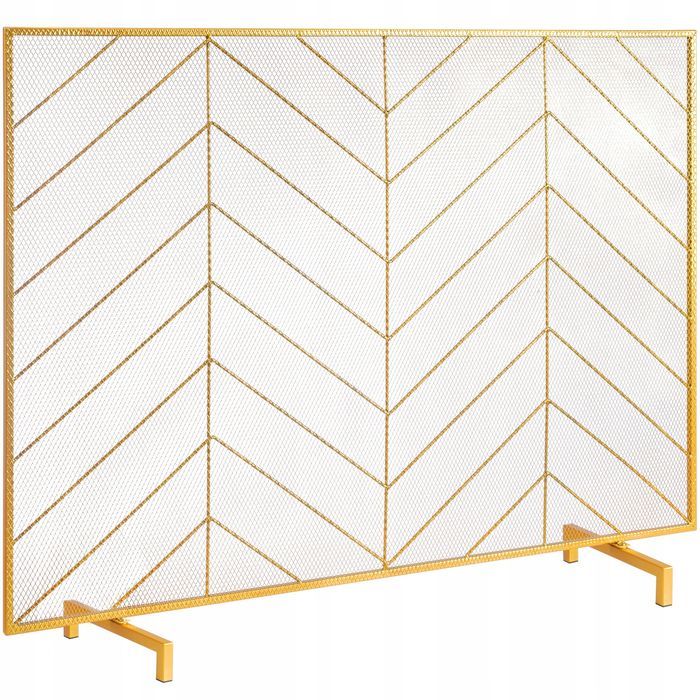 Osłona kominka VEVOR spark guard żelazna 980 mm mocna I solidna złota
