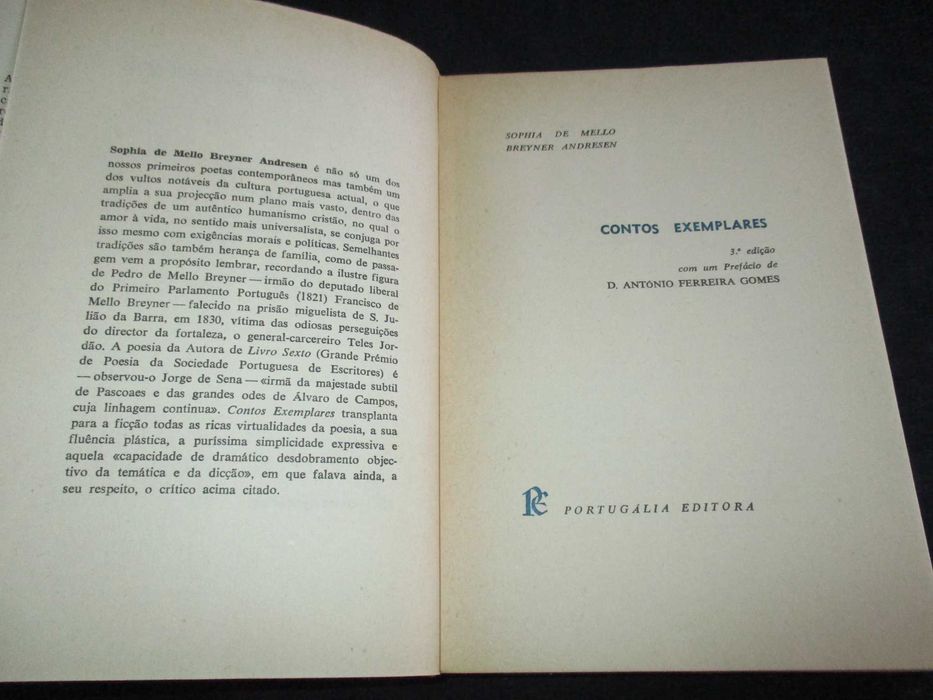 Livro Contos Exemplares Sophia de Mello Breyner