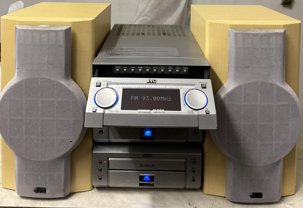 Wieża JVC UX-G66R z pilotem  segmentowa składak Magnetofon Radio CD głośniki kolumny garaż domek ogródek działka UNIKAT