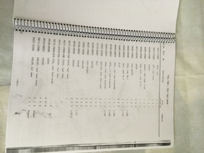 Suzuki MT50 Trailhopper (Mini Suzuki) Parts List