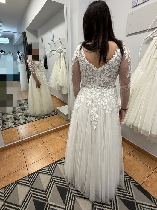 Suknia ślubna, ecru L/XL