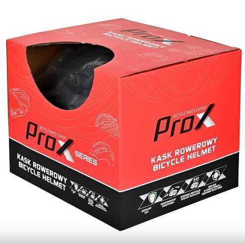 Kask na hulajnogę Rowerow Prox Cage Czerwony FullFace odpinana szczęka