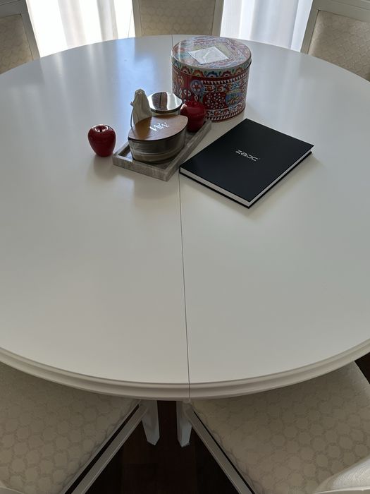 Stól w stylu amerykanskim, LENA łubowo rozkladany do 290 cm 10 krzesel