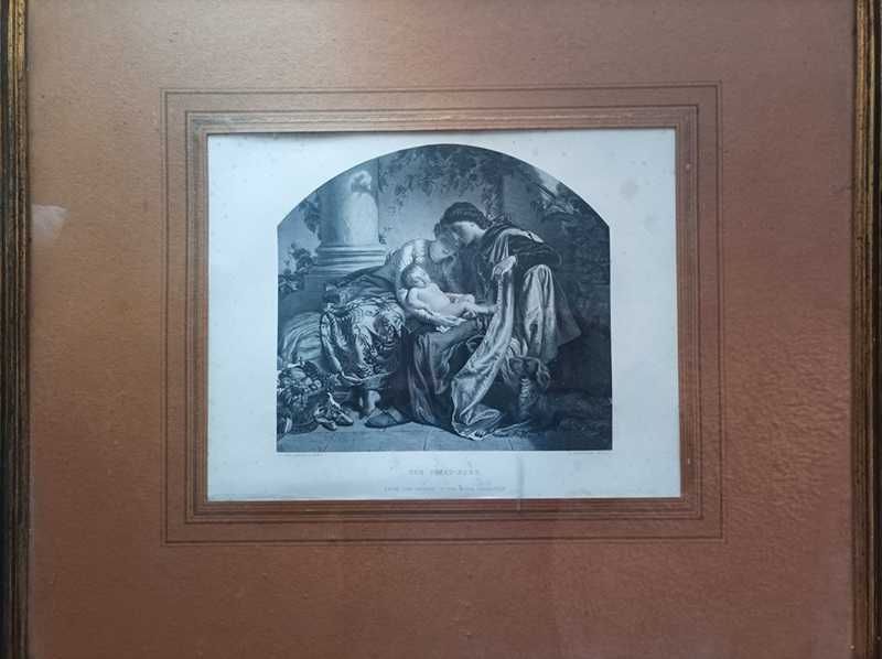 Gravura antiga "First Born"