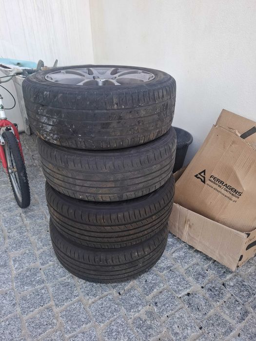 Jantes 16 liga leve 4x108 com pneus Citroen Peugeot Ford
