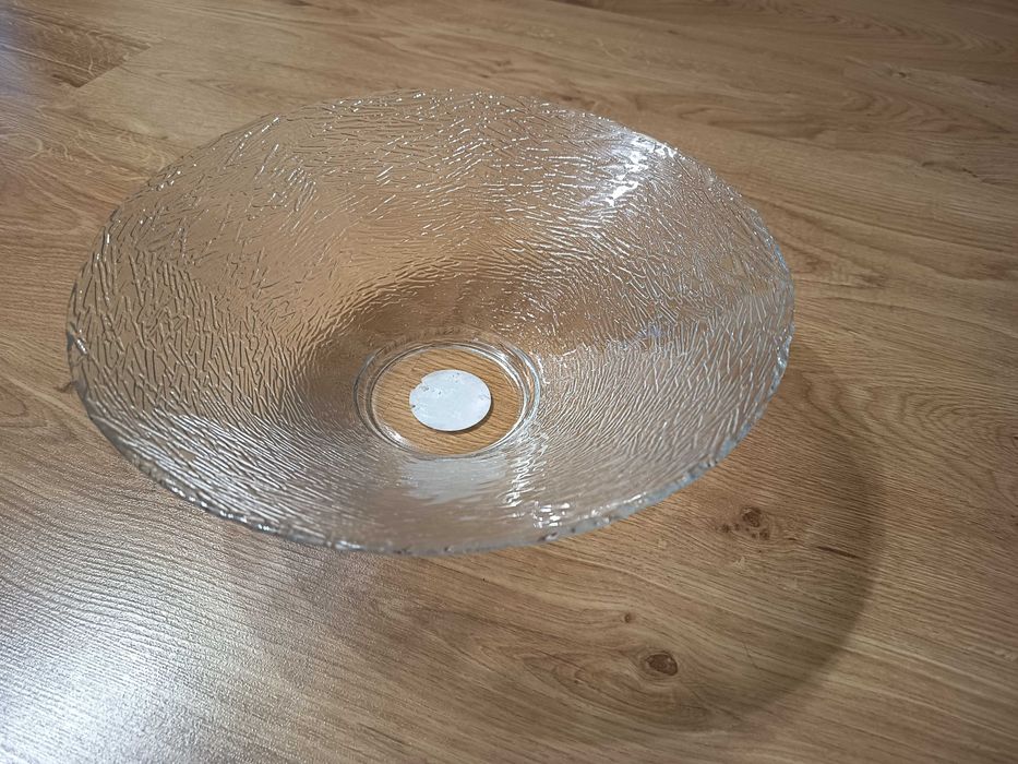 Szklana saleterka misa 28 cm / przeźroczysty
