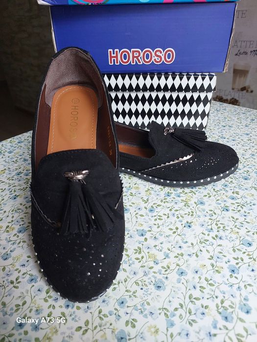 Лофери жіночі чорні 36 розмір