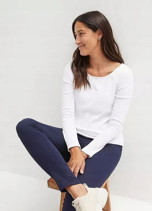 B.P.C 2-pak bluzek prążkowanych ciążowych i do karmienia 44/46.