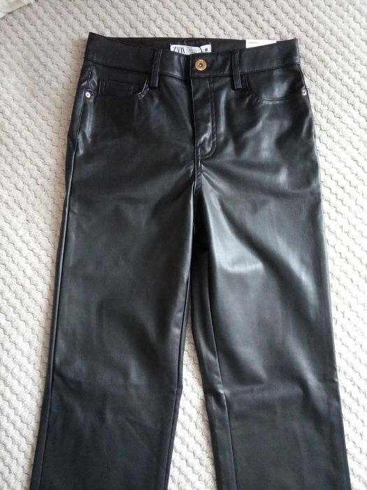Zara Spodnie 40 ze sztucznej skóry