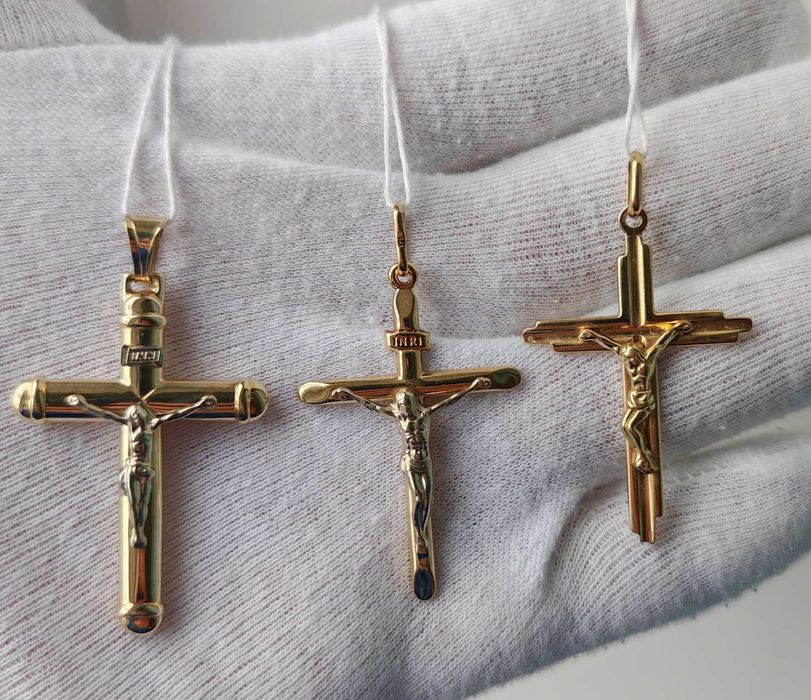 Золотий хрестик 585 пр 4.85 гр золото