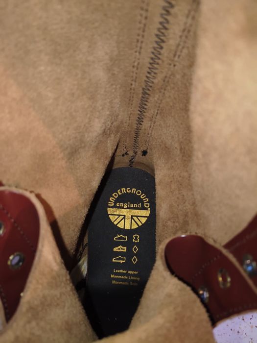 Nowe buty Underground England 10-eye Boots – skóra naturalna – UK 8 / EU 42