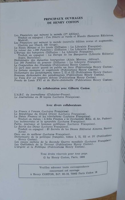 L'âge d'or des Années Noires, Le Cinema Arme de Guerre? - Henry Coston