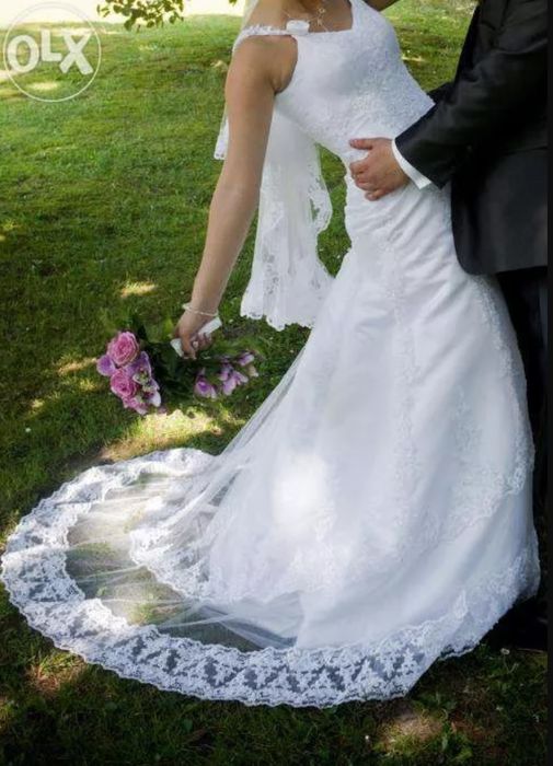 Suknia ślubna w idealnym stanie, rozmiar 38 z USA - zobacz - Gdańsk