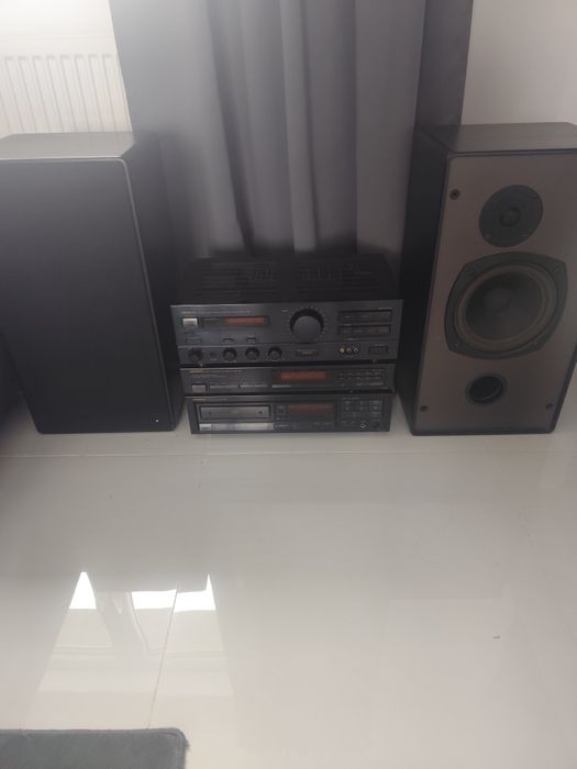 Wieża Segmentowa Onkyo + gramofon Grundig + Kolumny Nubert 120w