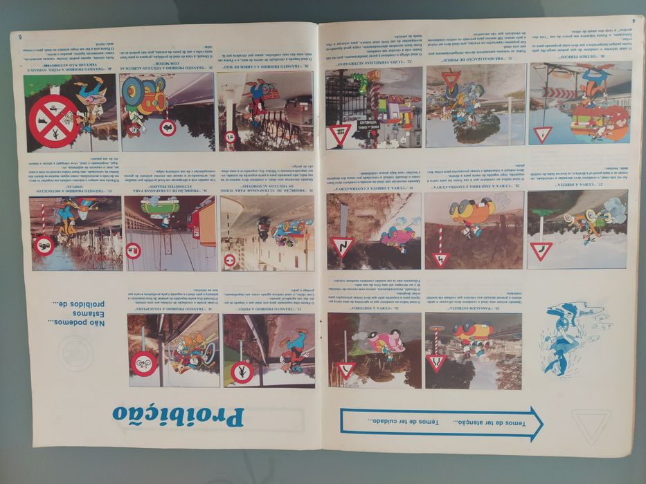 Caderneta de cromos completa "As regras de Trânsito" Walt Disney 1986