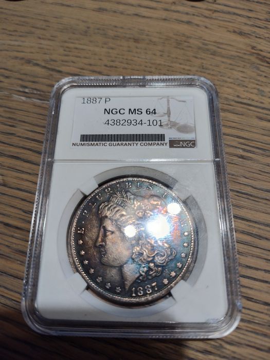 Morgan Dollar 1882-S MS64 NGC – USA patyna San Francisco, Srebro