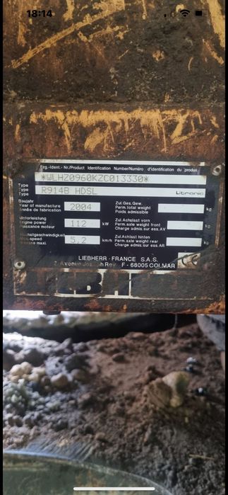 Liebherr R 914B koparka gąsienicowa