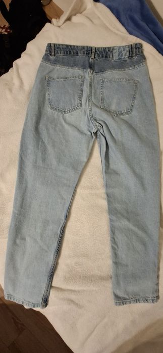 Jeansy DENIM jasno niebieskie z ciemną nogawki rozm.40