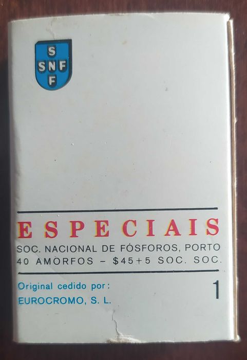 Coleccão caixas cadeiras de fósforos especiais SNF eurocromo