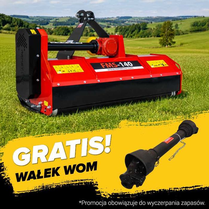 Kosiarka bijakowa  FMS-140 REMET 2026+ wałek WOM gratis!