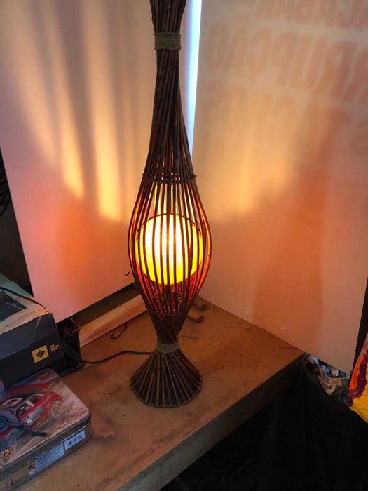 Candeeiro de cana bamboo