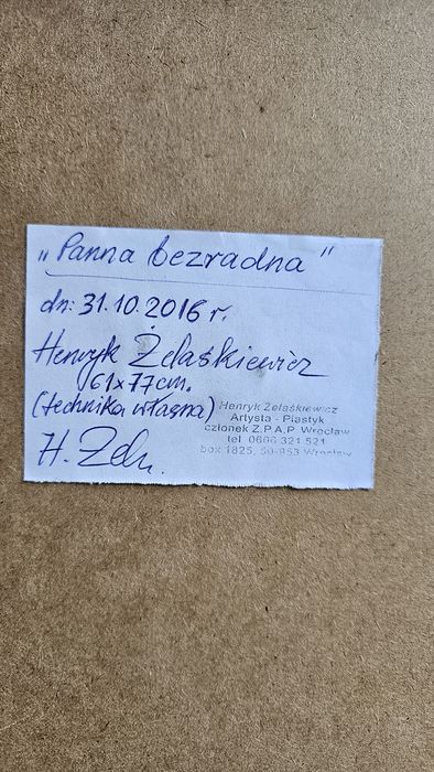 Henryk Żelaśkiewicz - Panna bezradna obraz olejny