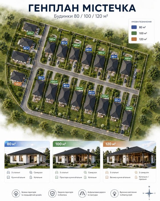 Будинок 120 м² з земельною ділянкою | 3 спальні | Тераса | $