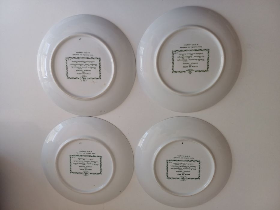 Pratos de natal vista alegre de 1996 a 1998