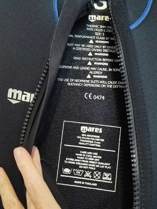 Fato de Neoprene Completo Mares 5mm – Duas Peças – Excelente Estado
