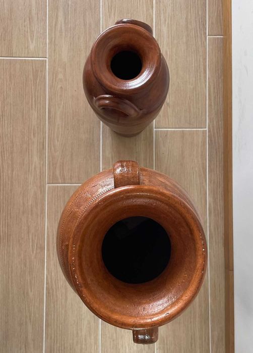 2 Vasos NEGOCIÁVEIS Cerâmica + Suporte - Conjunto/Separado