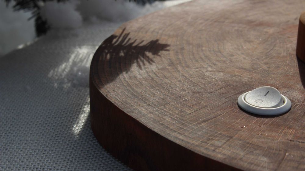 Настільна лампа / Торшер із натурального дерева