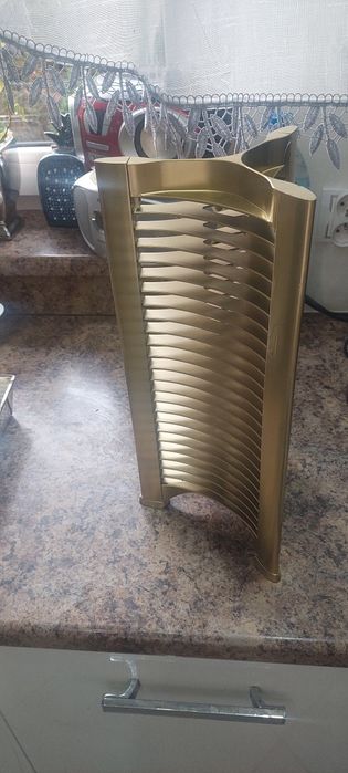 Stojak na płyty złoty