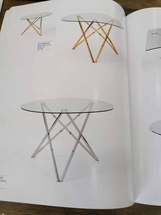 Mesa de jantar nova tampo de cristal