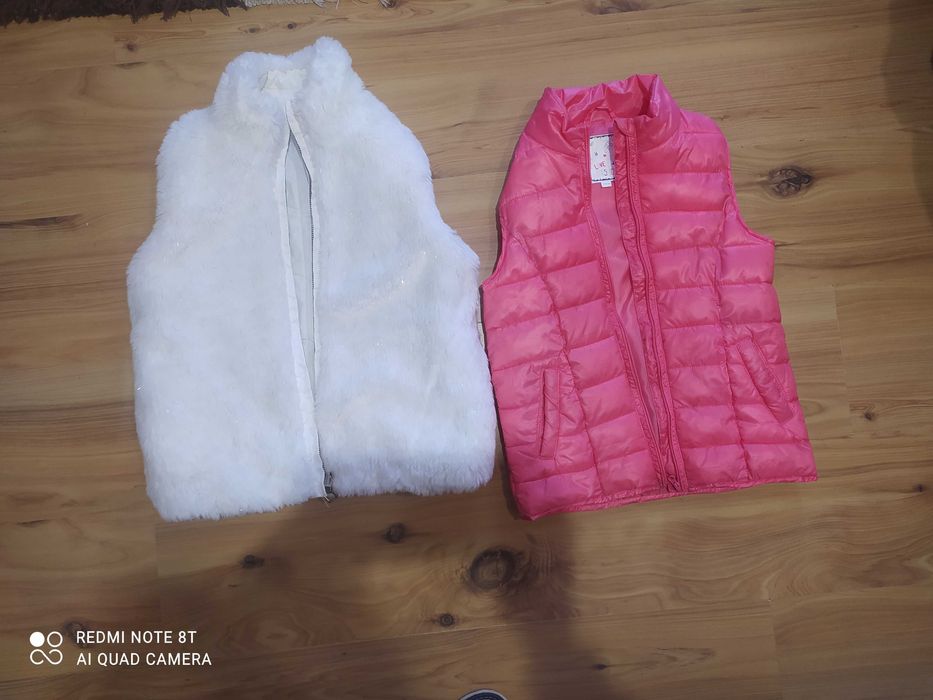 Kurtka + 2 kamizelki 128 dziewczeca