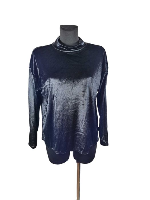 Nowa czarna welurowa bluzka damska półgolf 42,XL Marks&Spencer M&S