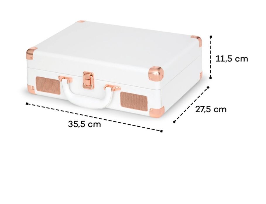 Gramofon RETRO w walizce z głośnikami