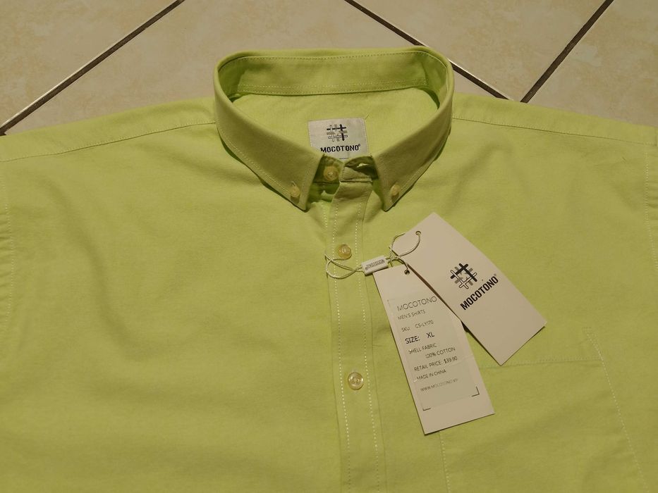 MOCOTONO USA - NOWA! z Metkami Koszula Męska krótki rękaw rozmiar XXXL