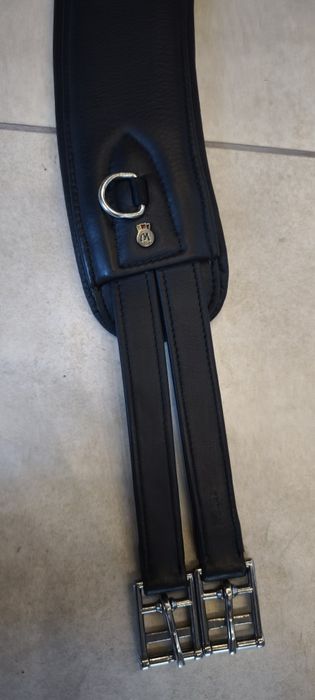 120 cm brązowy/czarny półksiężyc popręg skórzany