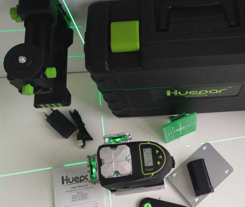 Уровень лазерный Huepar S04CG 4D 360 Bluetooth (S04CG)