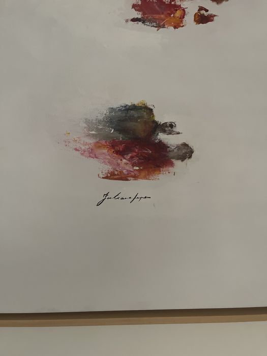 Quadro em tela, pintado e assinado pela autora
