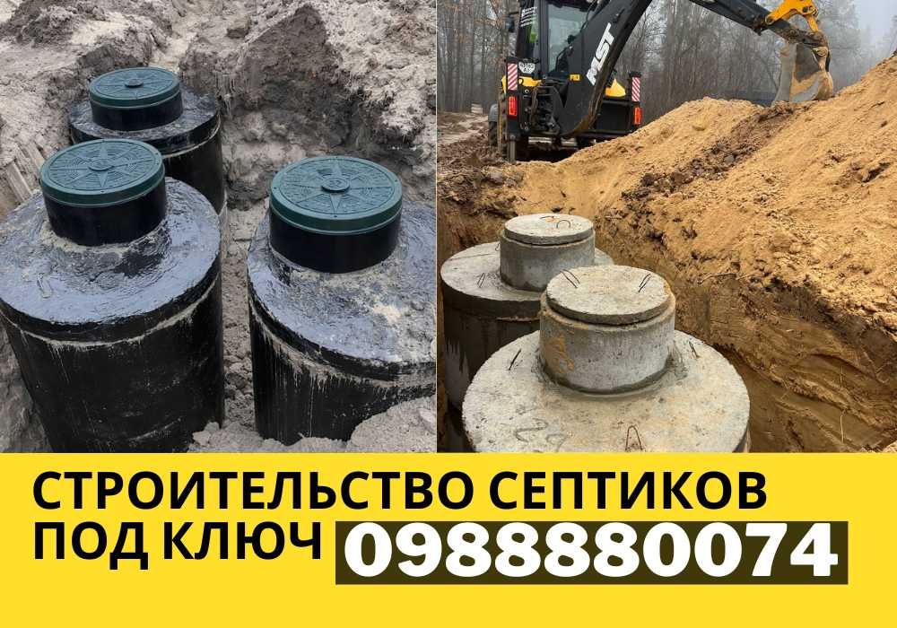 ВИГРІБНА ЯМА! СЕПТИК ‼️Під ключ копка траншеї каналізація Сливные ямы под ключ