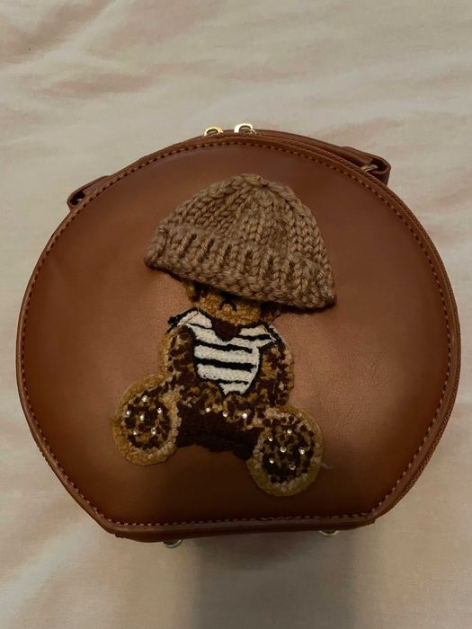 Torebka dziewczęca z eko skóry z misiem