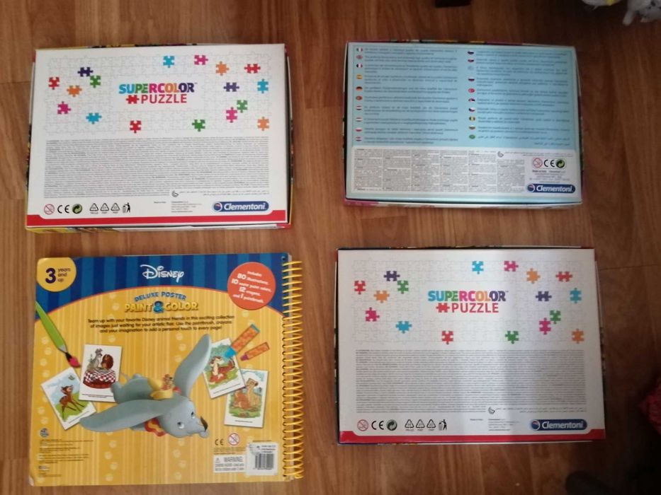 Conjunto 09 - Puzzles e Livros Disney, Clementoni