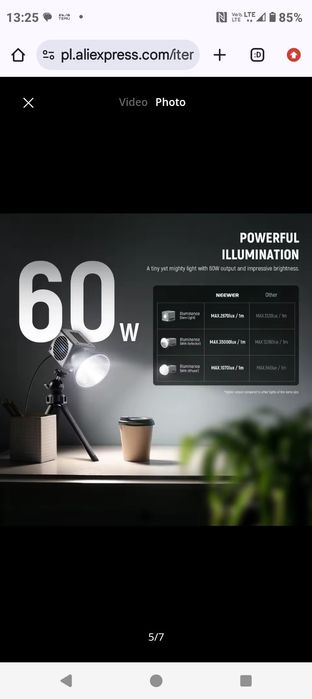 Mini lampa Wideo Led Neewer HS60B 60 W