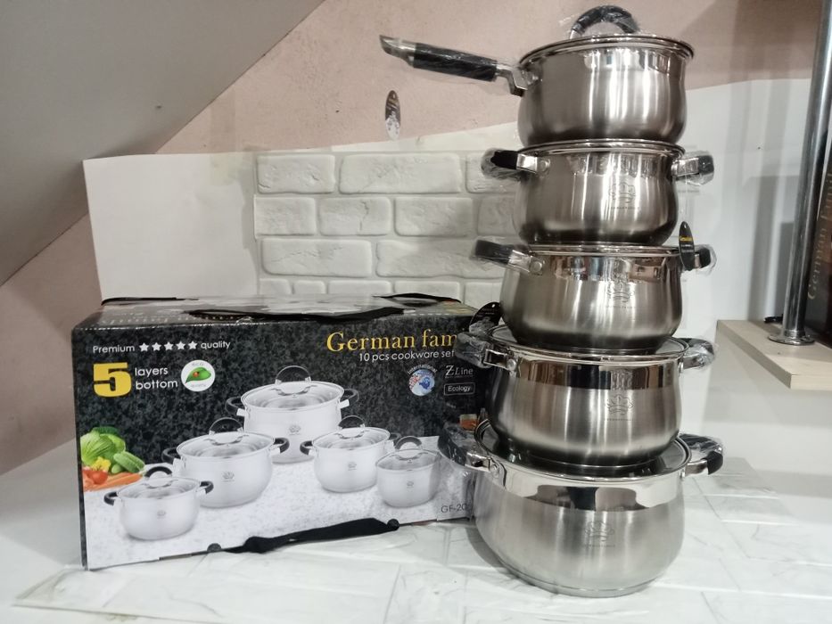 Набор кастрюль из нержавеющей стали 5 шт German Family GF-2046