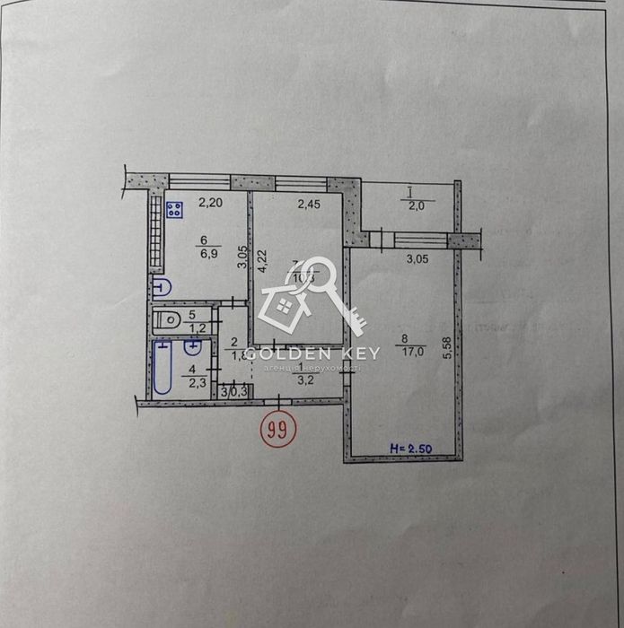 Продаж 2-кімнатної квартири на 173 кварталі