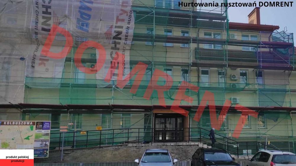 Rusztowanie elewacyjne fasadowe, modułowe, wynajem montaż, od 1000m2