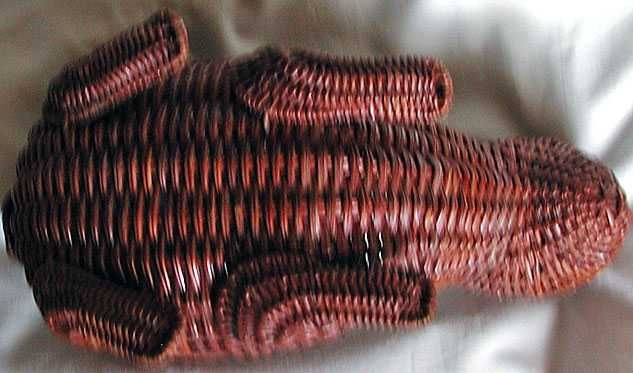 Rattanowy Żółw Rattan Pojemnik Koszyk Osłonka na Doniczki z Ratanu