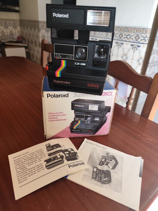 Máquina Fotográfica Polaroid Supercolor 635CL + Caixa e Manuais (Estado Impecável)